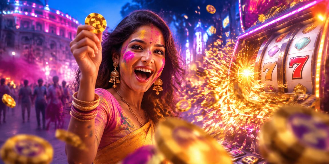 Night-time view of vibrant entertainment venue with slot and card games in India